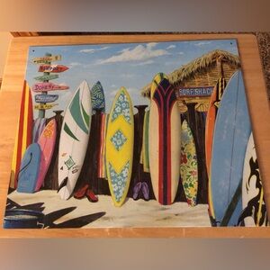 Scott Westmoreland metal wall art “Surf Shack” good Used condition